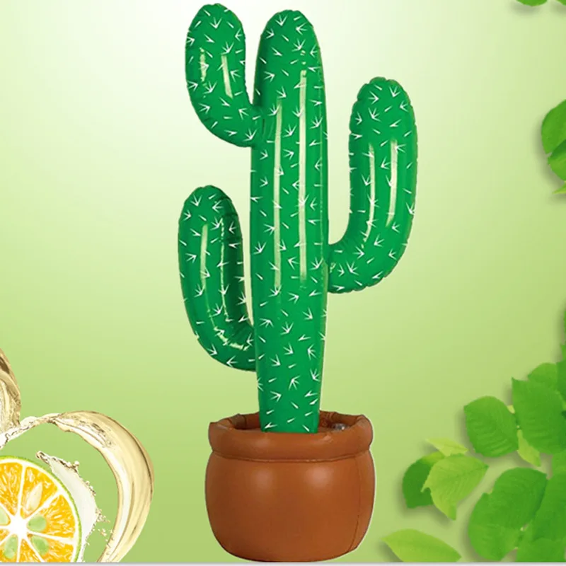 

90cm Inflatable Cactus Potted Plant Beach Dressing up Model Inflatable Plant PVC Cactus