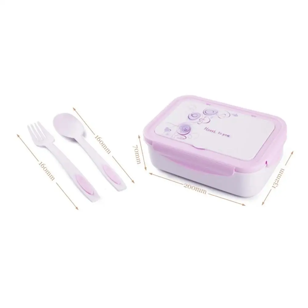 Bento box(крышка лист с узором) японский bento box с отсеком посуда пластиковый контейнер для микроволновой печи FD