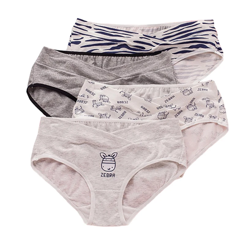 4 pezzi slip premaman a vita bassa da donna mutandine Plus Size donna