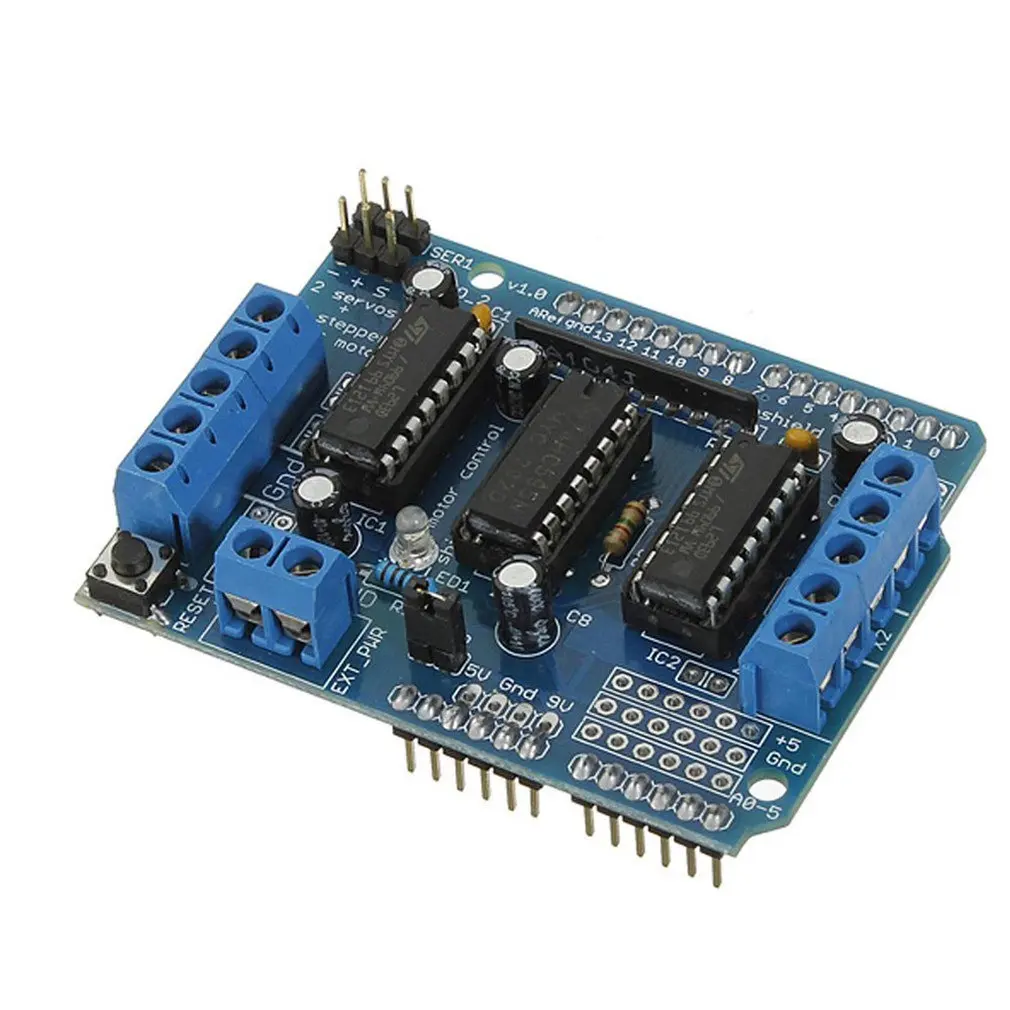 L293D Плата расширения привода двигателя для Arduino Duemilanove Mega Uno Плата расширения привода двигателя