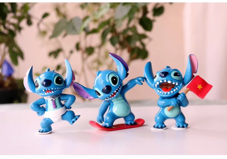 6Pcs/Set Disney Anime Lilo and Stitch figures Toys Lovely Stitch Hand With  Scrump Model Decoration Toys - AliExpress