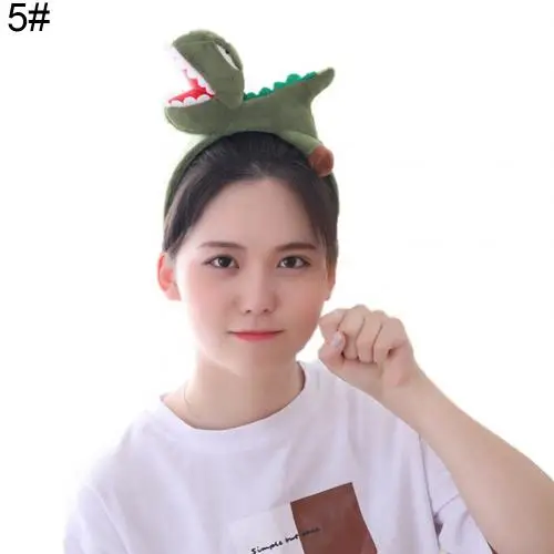 Cute Shark Dinosaur Animal Plush Stuffed Hair Hoop Headband Headwear Photo Props Novelty funny Plush Headband Plush accessories - Цвет: 5