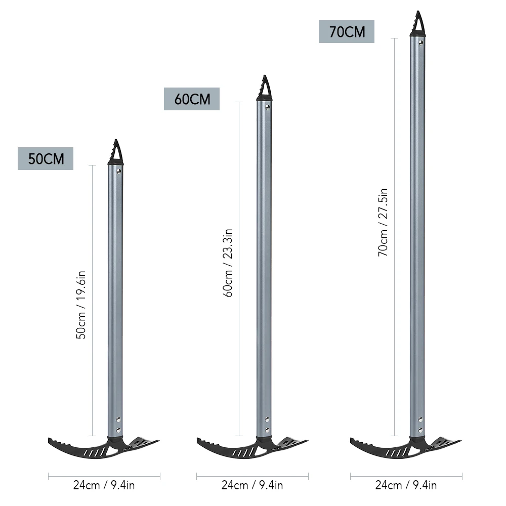 Скобы для приготовления пищи на воздухе ледолазание легкий ледоруб восхождение снежные молоток самостоятельной задержание Пеший Туризм ледник 50/60/70 см большой град
