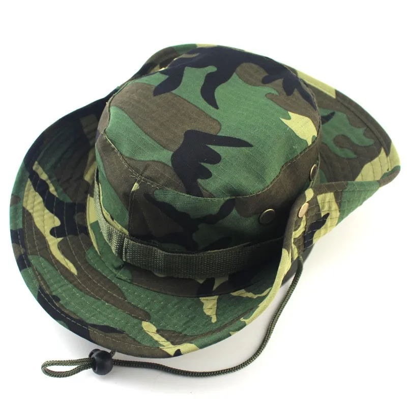 Outdoor Bucket Hats Mens Jungle Military Camouflage Bob Camo Bonnie Hat Camping Barbecue Cotton Mountain Climbing Fishing Caps (9)