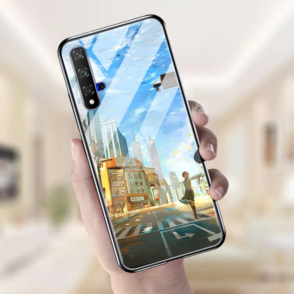 Чехол для huawei Nova 5 t, черный силиконовый бампер, жесткая задняя крышка для huawei Nova 5T Nova5t 5 t, чехол для телефона, закаленное стекло