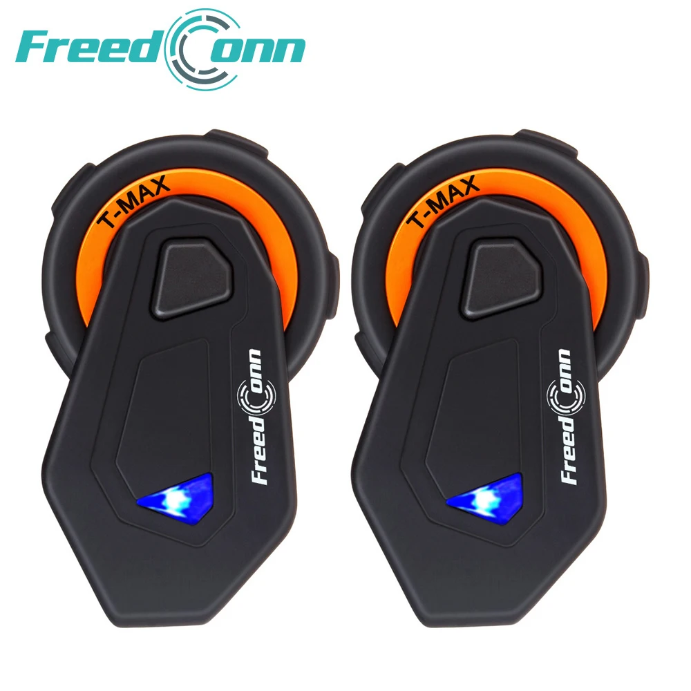 Гарнитура FreedConn T Max для мотоциклетного шлема 2 шт. Bluetooth внутренняя связь 6
