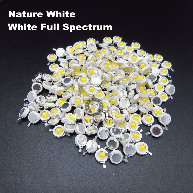 10pcs 1W 3W 5W High Power LED Chip Lamp Bulbs SMD COB Diodes Warm Cold White Red Green Blue Yellow 440 660nm Grow Light Beads