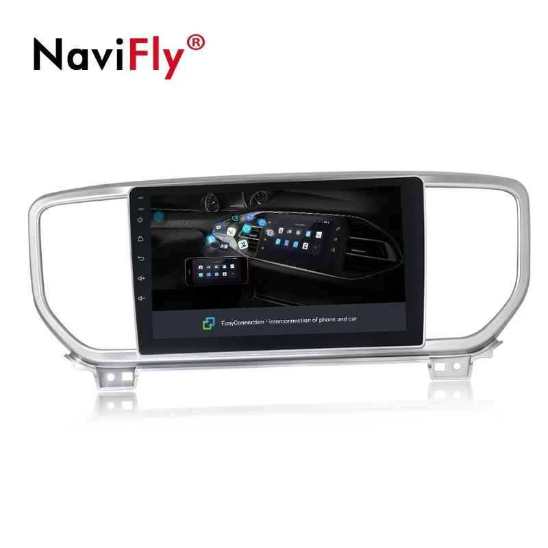 Best NaviFly Android 8.1 Car Stereo GPS Navigation for KIA Sportage 4.2 QL 2018 2019 Autoradio multimedia player head unit WIFI BT FM 4