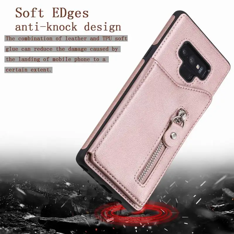 Чехол-кошелек в стиле ретро на молнии для Samsung Galaxy S8 S9 S10 5G Plus S10E A50 Note 10 10+ Note 8 9, Чехол-держатель для карт, чехол для телефона