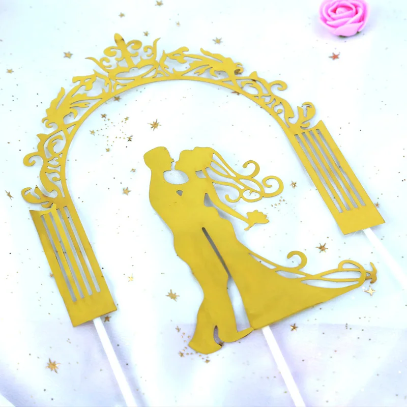 Mr & Mrs Décoration De Gâteau De Mariage Personnalisée Avec Strass, Argentée, Décoration De Gâteau De Mariage