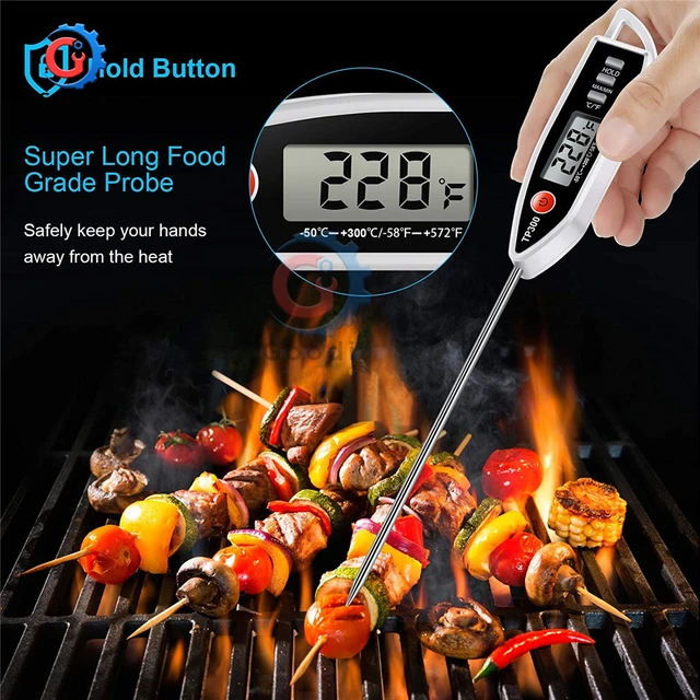 Meat Thermometer, Instant Read Digital Cooking Thermometer, Electronic Food  Thermometer with Super Long Probe for Kitchen, Milk, Candy, BBQ and Grill