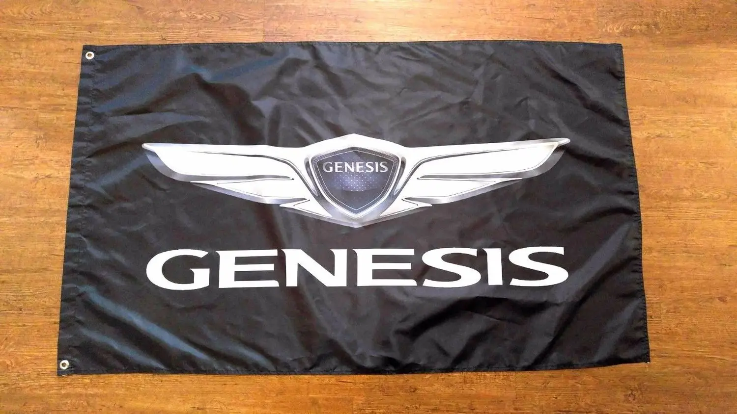 3ft x 5ft 3 x5ft GENESIS баннер, флаг черные крылья летучей мыши HYUNDAI класса люкс логотип в Корейском стиле купе печати баннер, флаг из полиэстера Размеры 150*90 см