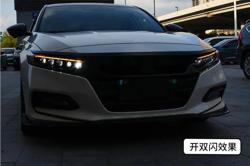 2 шт. автомобильный Стайлинг головной светильник для Accord головной светильник s 218~ 2020y автомобильные аксессуары дневной свет для автомобиля для accord головной светильник DRL все в светодиодный