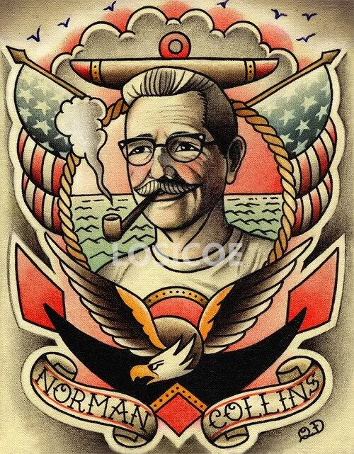 Винтажные плакаты с рисунком и татуировками в стиле флота США крафт-бумага