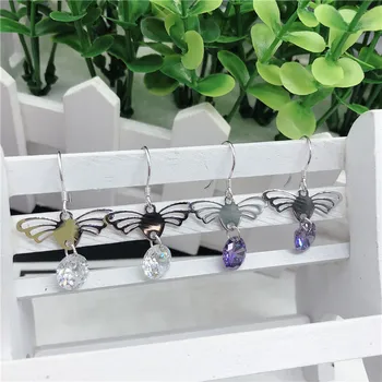 

Kayueli European And American Silver 925 Earrings Zircon Trendy Cute Simple Crystal Delicate Women Accessories Silver