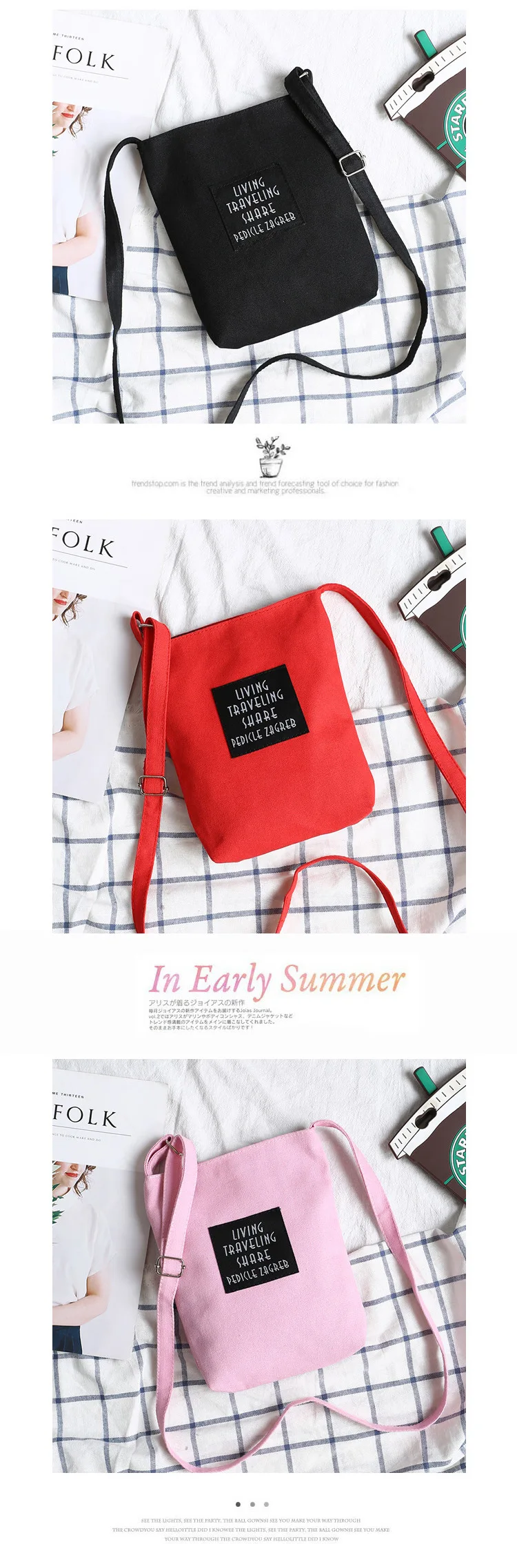 New Style Japanese And Korean Style Single-shoulder Canvas Bag MORI Series Shoulder Bag Students Spring And Summer Casual W