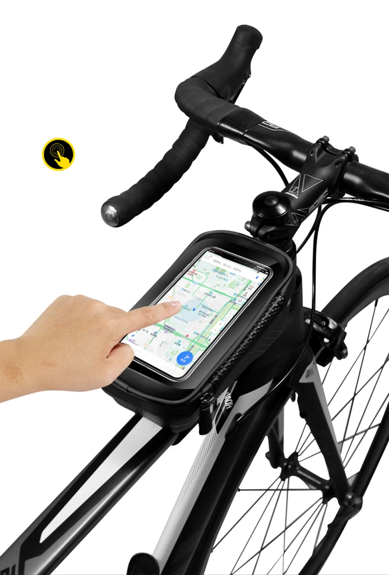Mountain Bike Bag Rainproof Waterproof Mtb Front Bag Hard Shell Bag Mobile Phone Case Bicycle Top Tube Bag Cycling Accessories