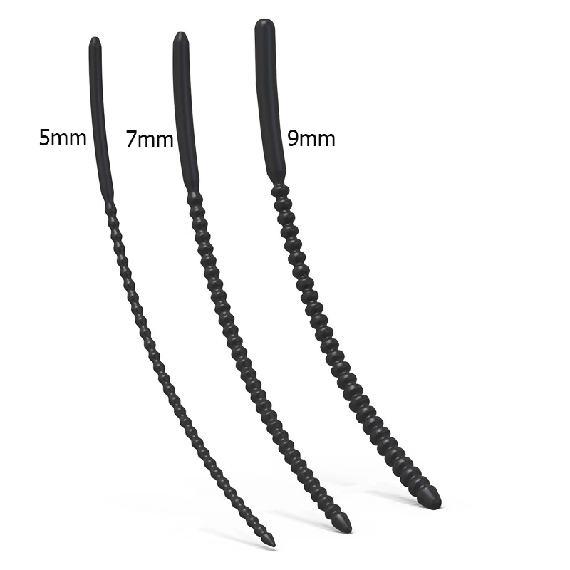 5/7/9mm Urethral Catheter Dilator Horse Eye Stimulation Silicone Penis Plug for Men Male Masturbation Plug Bdsm Sex Toys