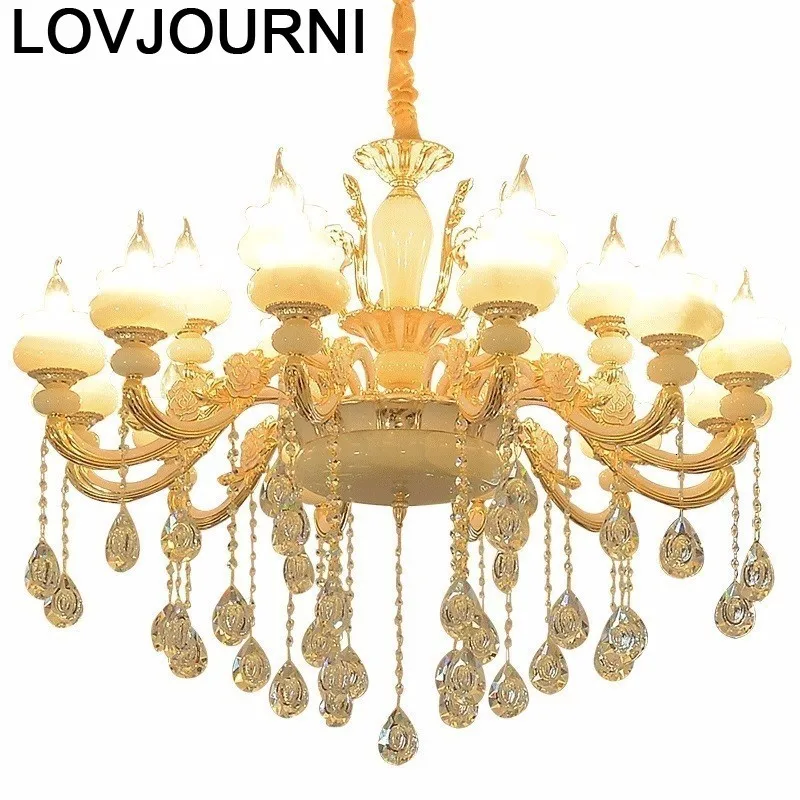 

Modern Lampara Colgante De Techo Verlichting Fixtures Deco Maison Crystal Light Hanging Lamp Suspension Luminaire Hanglamp