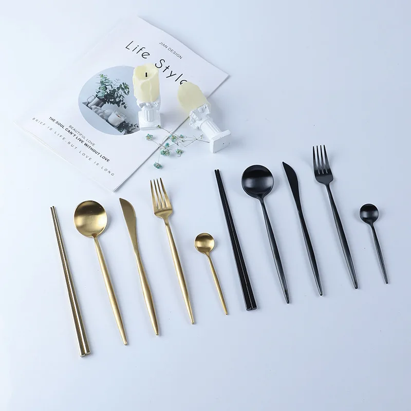 Веселые Горячие скандинавские креативные столовые приборы из нержавеющей стали