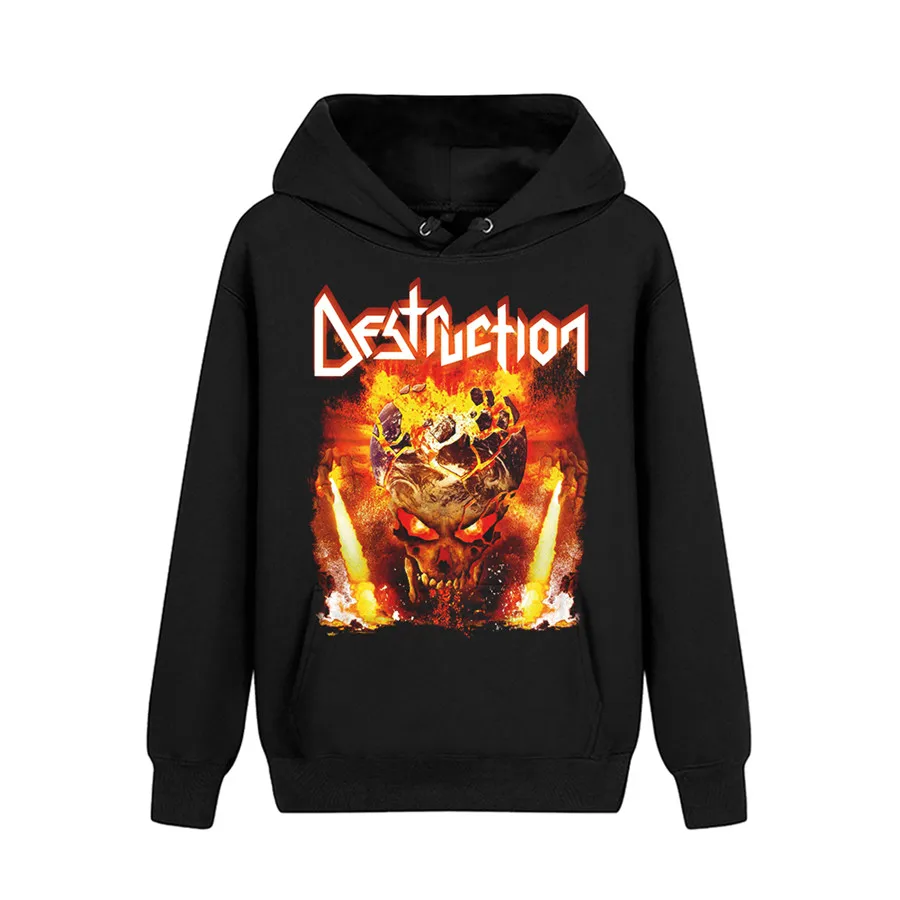 13 крутых дизайнов pollover Толстовка Destruction Rock черные красивые мягкие теплые толстовки Панк тяжелый thrash металлический sudadera флис