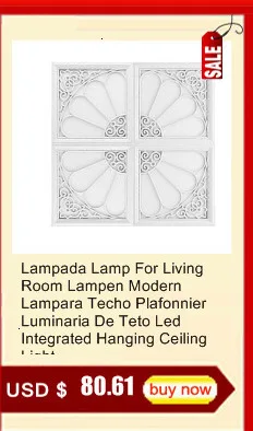 Лампада лампа для гостиной Lampen современный Lampara Techo Plafonnier Luminaria De Teto Светодиодный Интегрированный подвесной потолочный светильник