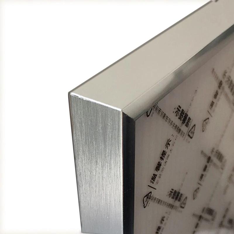 Silver photo frame Металлическая рамка для картины для акриловая рамка плаката Фото классический Алюминий фоторамки для украшения стены A3 A4 30x40 рамка для сертификата - Цвет: Silver photo frame