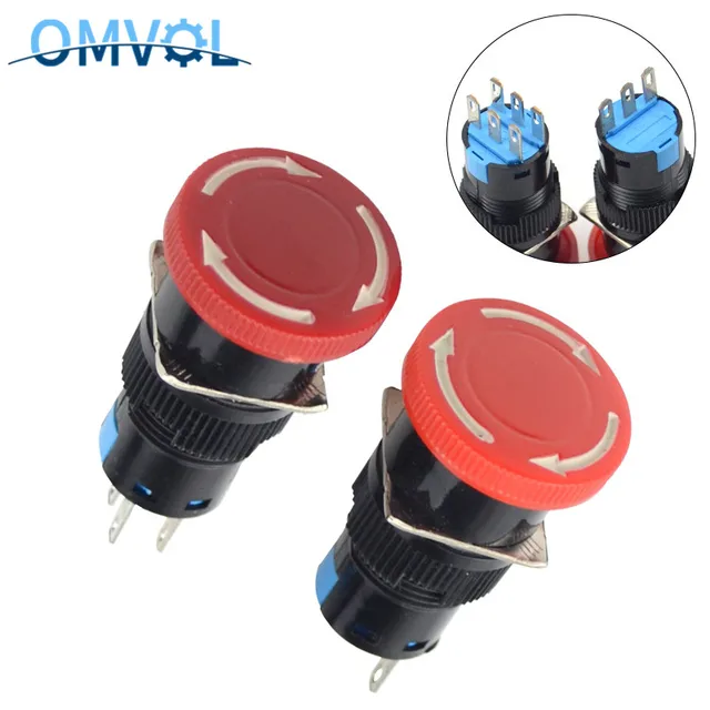 Push Button E-outstanding LAY37-11ZS Switch 2PCS AC 660V 10A 1NO 1NC ...