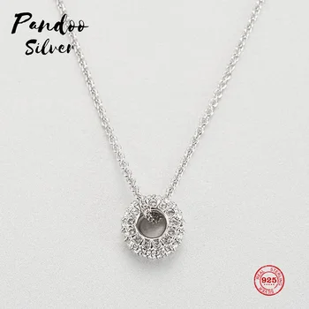 

PANDOO Fashion Charm Sterling Silver Original 1:1 Copy, Elegant Temperament Short Clavicle Necklace Female Luxury Jewelry Gifts