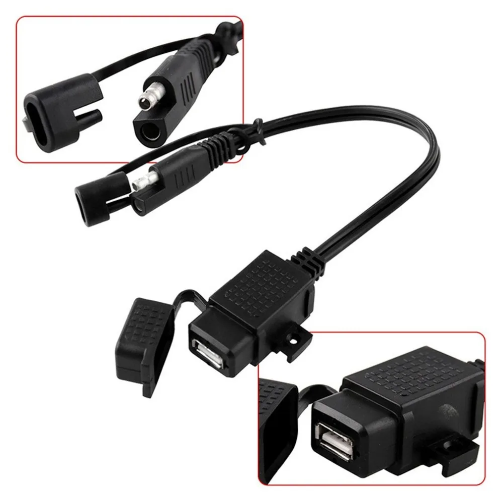 Usb Мобильный телефон Gps зарядное устройство адаптер со встроенным предохранителем Usb Мобильный телефон зарядное устройство мотоцикл 12vPhone зарядное устройство адаптер