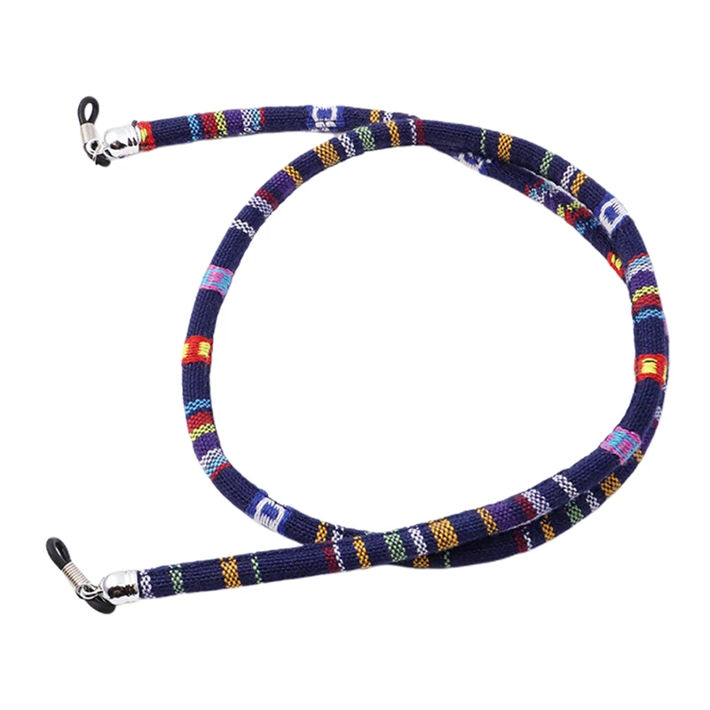 Практичные очки хлопок шеи шнур солнцезащитные очки фиксатор ремни для очков ремешок-держатель Этническая веревка очки цепь - Цвет: blue