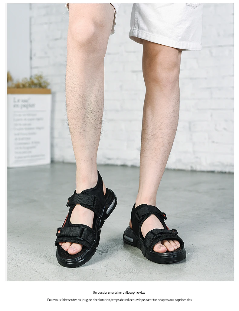 Sandals Men's Tide New Summer Air Cushion Soft Bottom Slippers Korean Version Of The Trend Of Sports Shoes