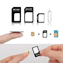 Kits de adaptador de tarjeta Sim 4 en 1 con Pin de tarjeta bandeja de tarjetas Micro Sim estándar para Nano conversor de tarjeta sim cerrar ajuste perfecto ranura para sim