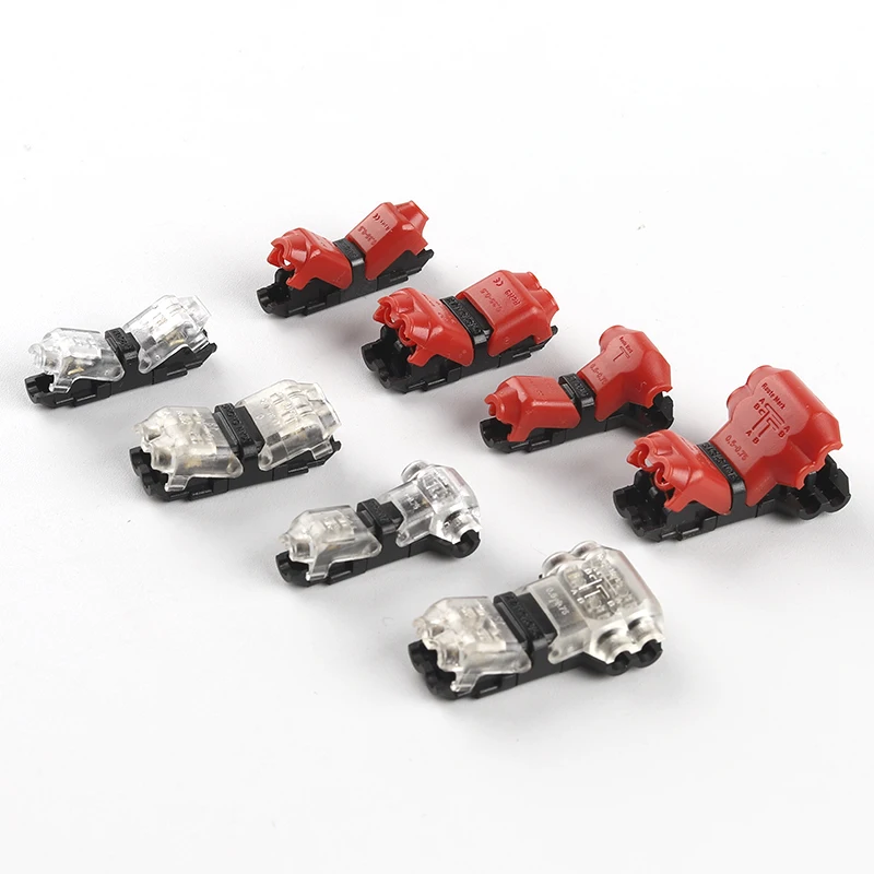 

I/T type Quick Splice Scotch Lock Wire Connector 1pin 2pin for Terminals Crimp 22-18AWG Wiring LED Strip Car Audio Cable