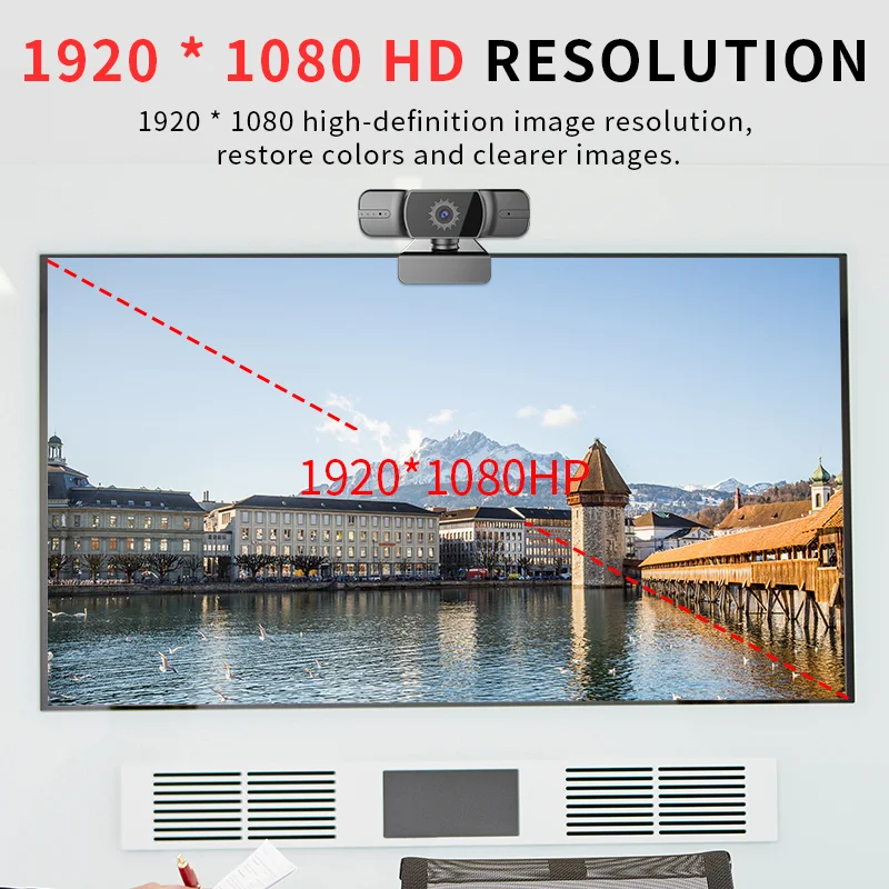HD веб камера Встроенные микрофоны 1080P Веб USB Clip on Настольные ноутбуки ПК игровая