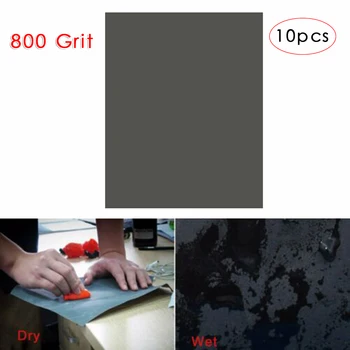 

10pcs 800Grit 9*11 Sandpaper Sanding Paper Kit Dry/Wet For Polishing Supplies