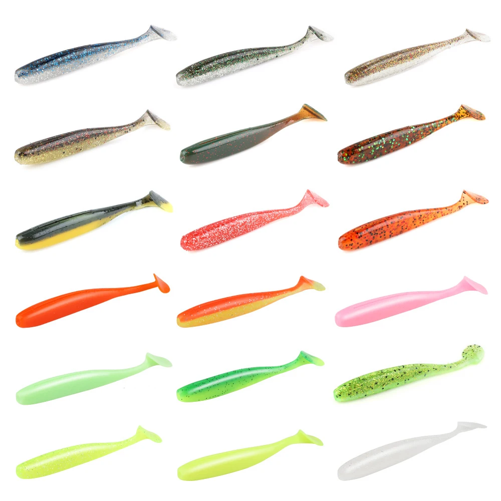 DONQL Soft Fishing Lures Silicone Bait 50mm 76mm 100mm Wobblers Jig Swimbait Carp Fishing Tackle Artificial Baits (5)