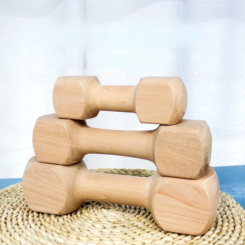 1 Pc Dog Toys Large Durable Real Wood Toy Chew Bone For Dogs Safe And Dumbbell 