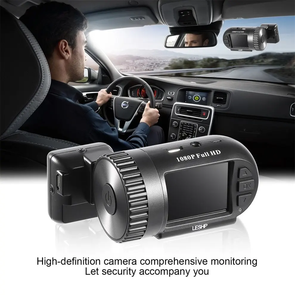 LESHP 801s 12M 1,5 дюймов TFT цветной ЖК-экран H.264 g-сенсор защита приборной панели Автомобильный регистратор
