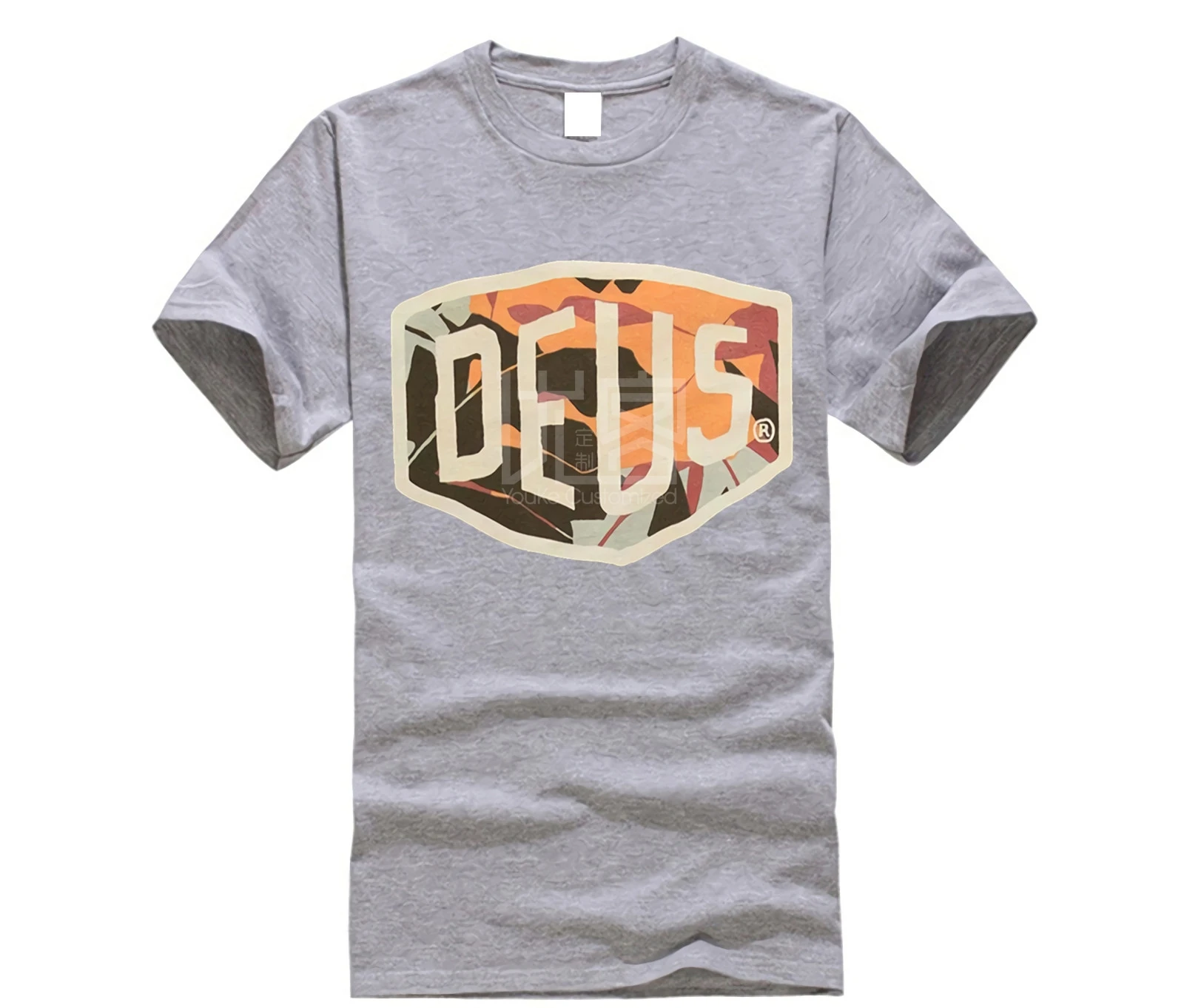 light grey Deus Ex Machina Chulo Shield Мужская футболка-Dkolv все размеры - Цвет: light grey