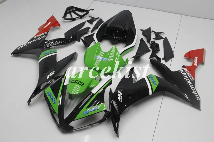 Литьевая Форма ABS мотоцикл обтекатель комплект подходит для YAMAHA YZF-R1 2004 2005 2006 r1 04 05 06 тела набор зеленый