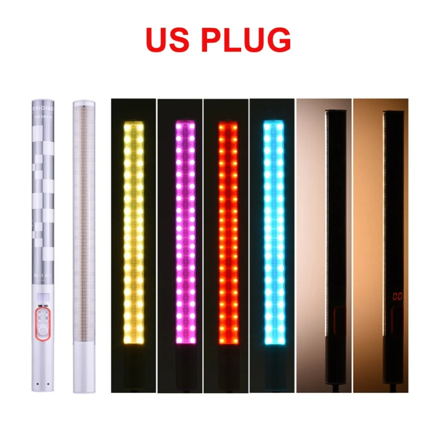 YONGNUO YN360II YN360 II 3200 k-5500 k ICE/Pixel Светодиодный двухцветный видео светильник RGB цветной светильник для фотосъемки приложение дистанционное управление - Цвет: Черный