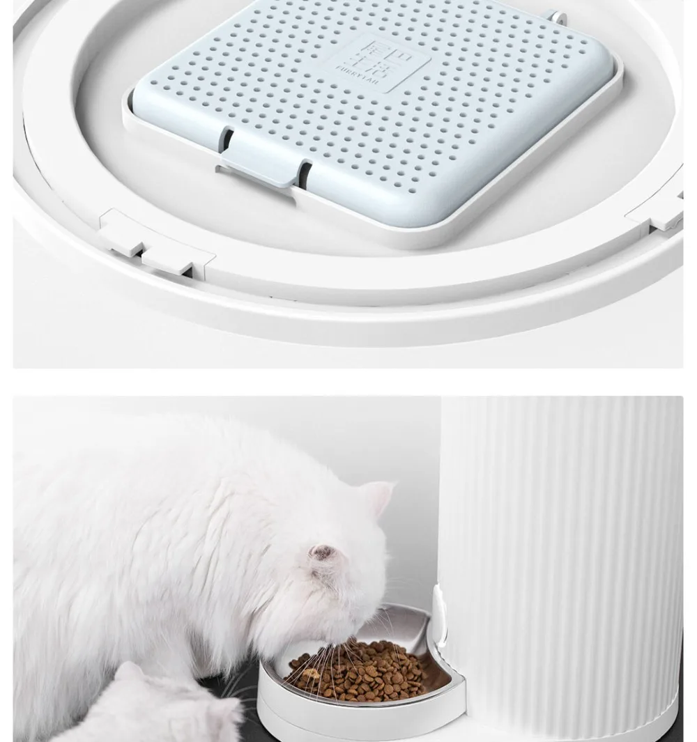 Xiaomi FURRYTAIL Pet Smart Feeder автоматическая подача анти-засорение приложение дистанционное управление тройное сохранение для домашних животных
