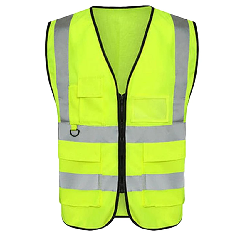 

New Hot Multi-Pocket Reflective Vest Reflective Clothing Fluorescent Yellow Vest For Riding And Running