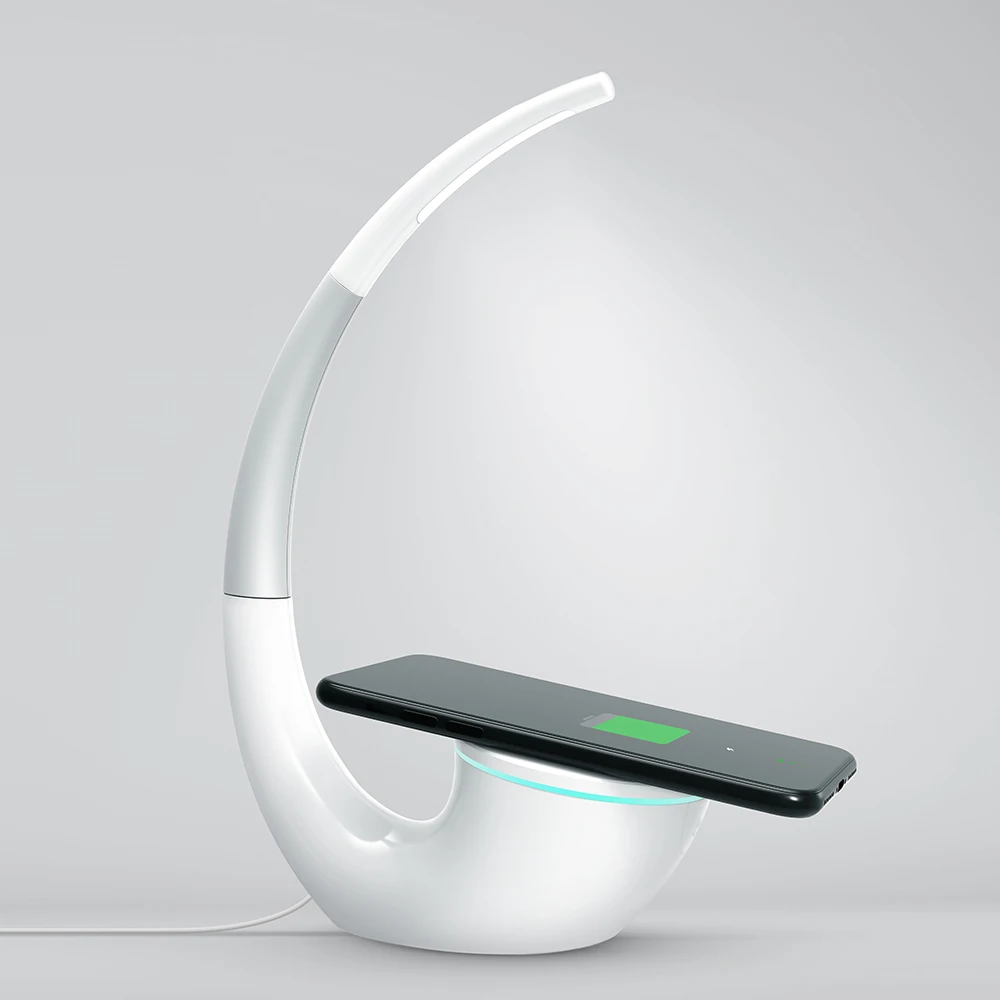  2 In 1 Desk LED Light Wireless Charger Lamp Qi Wireless Charger Eyes Protection Reading Lamps USB C