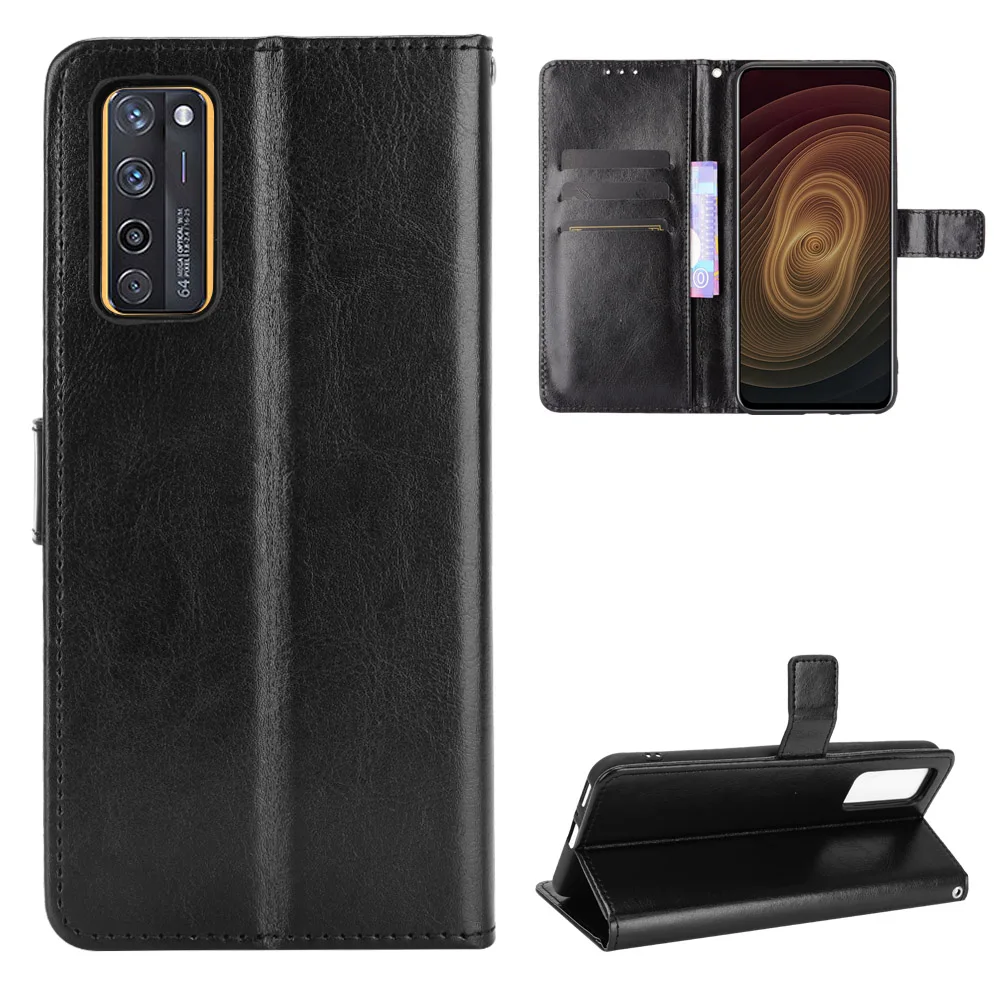 For ZTE Axon 20 5G Case classic Flip Luxury PU Leather Phone