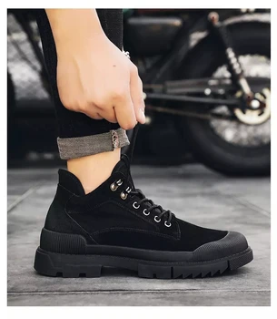 

2020 Rubber boots for men botas sneakers Working Martin Male shoes fashion comfort leather