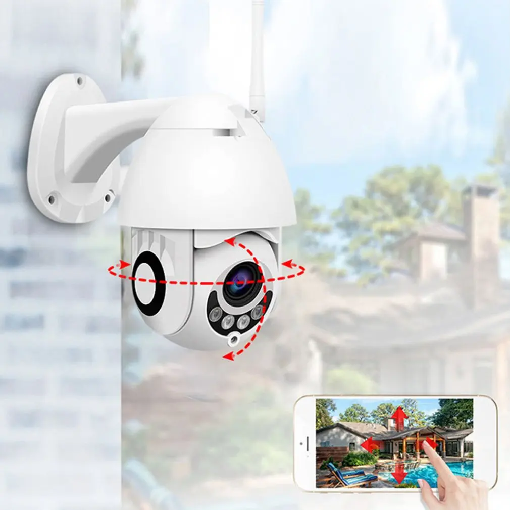 Wifi 1080P PTZ IP Camera Outdoor Speed Dome Wireless Wifi Security Camera Pan Tilt 4X Digital Zoom 2MP Network CCTV Surveillance