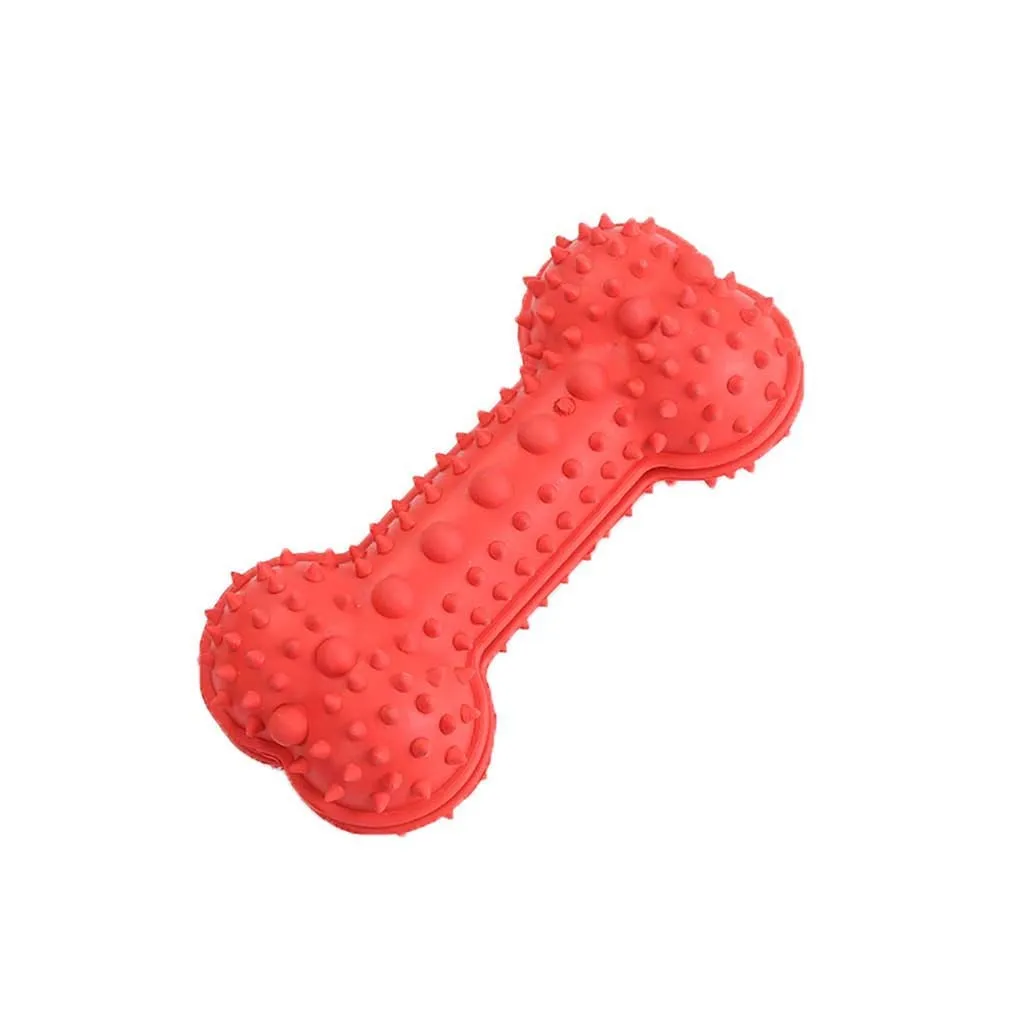 Красный Собака chamsgend игрушки отсутствует еда резиновая кость игрушка укус устойчивый молярный стержень Щенок Домашние животные игрушки жеватель обучение зуб cosas para perros - Цвет: Красный