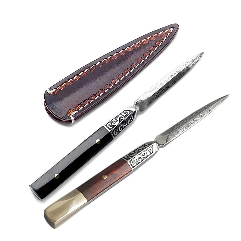 Creative Pure Stainless Steel Tea Knife Office Tea Ceremony Accessories Pattern Vintage Big Needles Cutter Puer Pry Tools